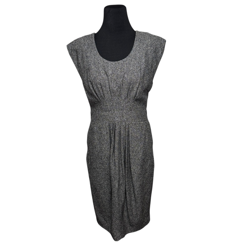 CYNTHIA STEFFE Womens Tweed Dress Wool Silk Black & White Career Dress SZ 10